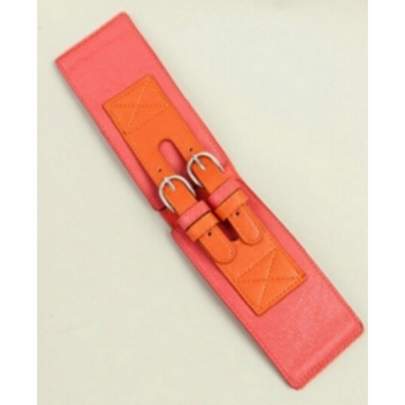 Red & Orange Double Strap Waist Belt - Picture 1 of 2